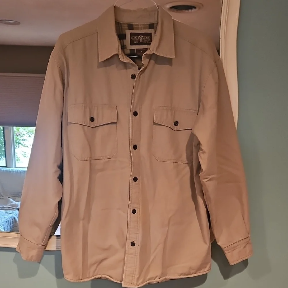 Levi's Strauss & Co Men's Outdoors Tan, Fleece Lined Shacket: Size MED